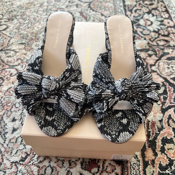 Loeffler Randall Shoes - Loeffler Randall Emilia Pleated Knot Slide Sandals